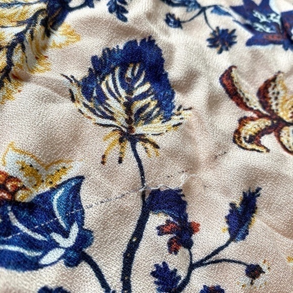 Basic‎ Editions Cream Floral Bohemian Style Blouse NWT - Picture 11 of 11